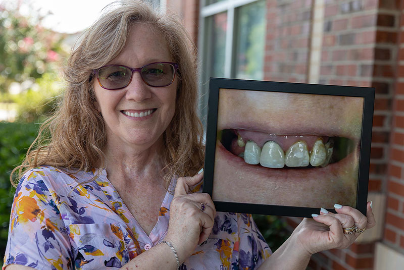 dental patient smiling