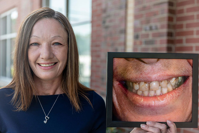 dental patient smiling